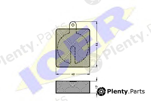  ICER part 180015 Brake Pad Set, disc parking brake