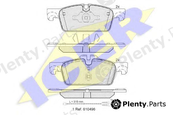  ICER part 182021 Brake Pad Set, disc brake