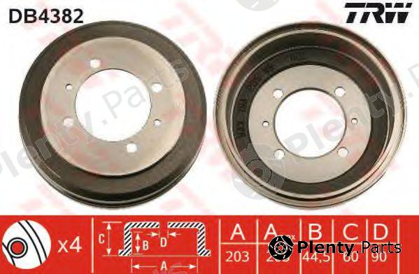 TRW part DB4382 Brake Drum
