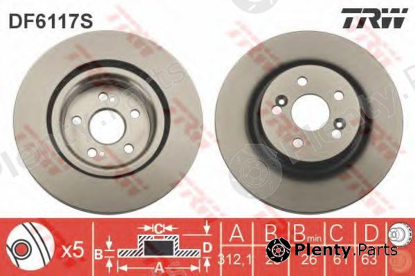  TRW part DF6117S Brake Disc