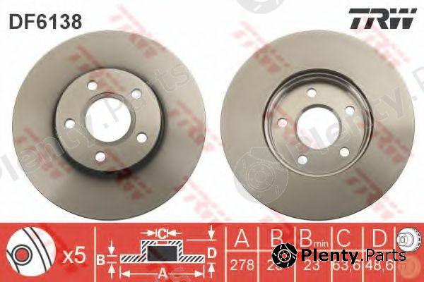  TRW part DF6138 Brake Disc