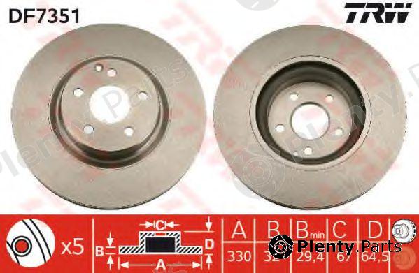  TRW part DF7351 Brake Disc