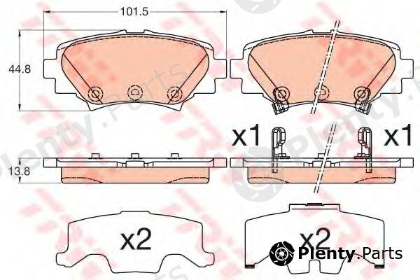  TRW part GDB3593 Brake Pad Set, disc brake
