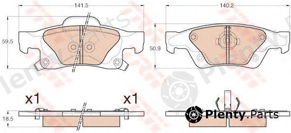  TRW part GDB4448 Brake Pad Set, disc brake