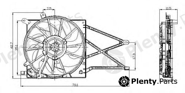  NRF part 47015 Fan, radiator