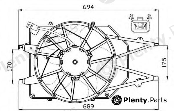  NRF part 47475 Fan, radiator