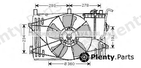 AVA QUALITY COOLING part TO7508 Fan, radiator