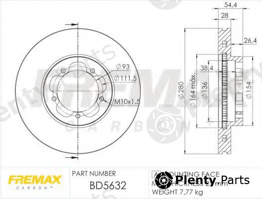  FREMAX part BD-5632 (BD5632) Brake Disc