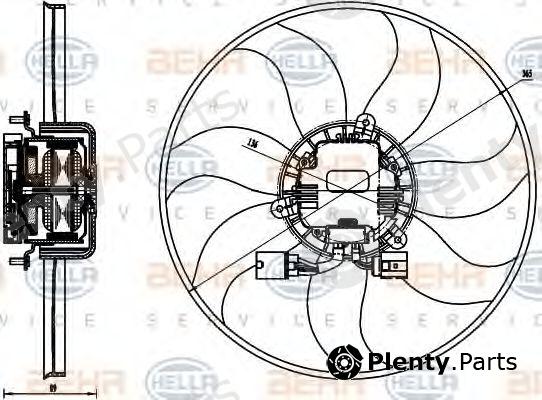  BEHR part 8EW351040-071 (8EW351040071) Fan, radiator