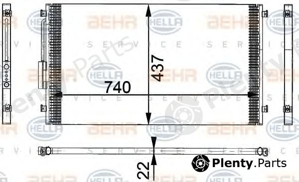  BEHR part 8FC351301-141 (8FC351301141) Condenser, air conditioning