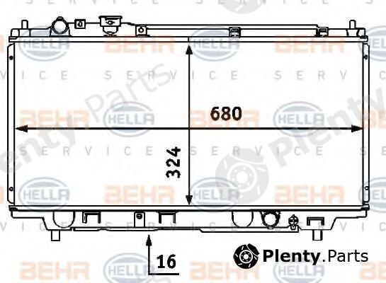  BEHR part 8MK376707-474 (8MK376707474) Radiator, engine cooling