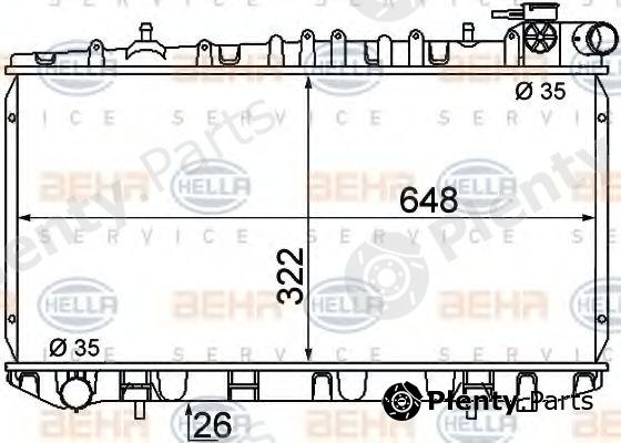  BEHR part 8MK376716-351 (8MK376716351) Radiator, engine cooling