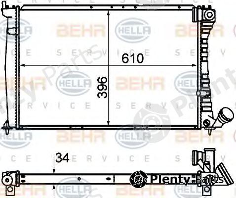  BEHR part 8MK376716-501 (8MK376716501) Radiator, engine cooling