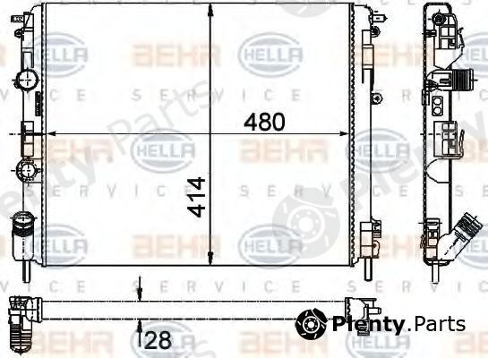  BEHR part 8MK376719-671 (8MK376719671) Radiator, engine cooling