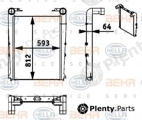  BEHR part 8ML376722-011 (8ML376722011) Intercooler, charger