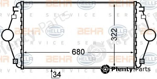  BEHR part 8ML376727-641 (8ML376727641) Intercooler, charger