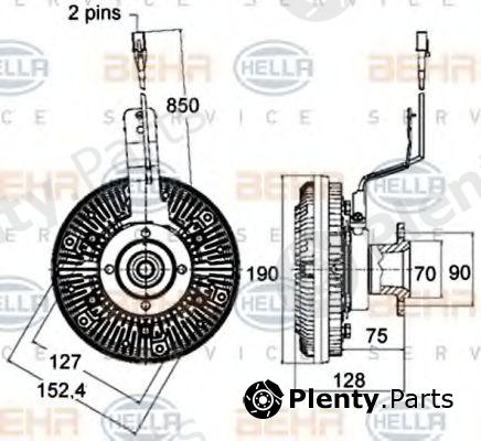  BEHR part 8MV376758-471 (8MV376758471) Clutch, radiator fan