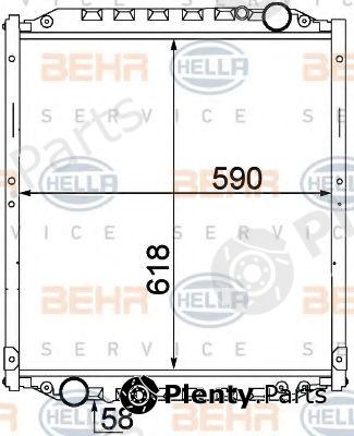 BEHR part 8MK376774-441 (8MK376774441) Radiator, engine cooling