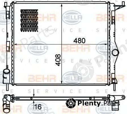  BEHR part 8MK376787-351 (8MK376787351) Radiator, engine cooling