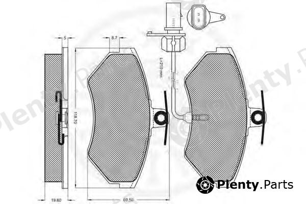  OPTIMAL part 10445 Brake Pad Set, disc brake
