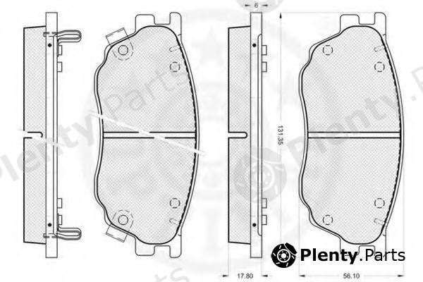  OPTIMAL part 12136 Brake Pad Set, disc brake