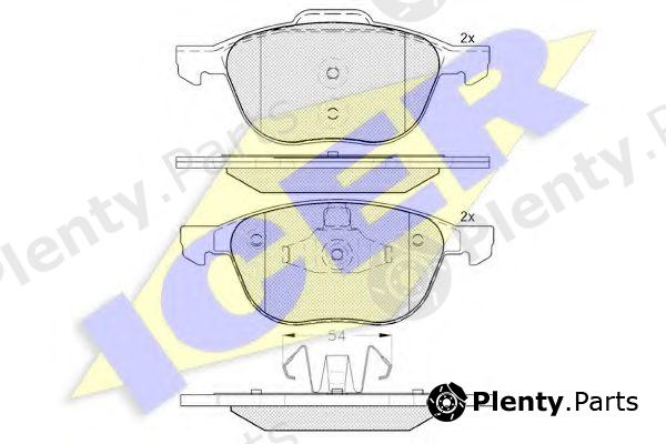  ICER part 181617-202 (181617202) Brake Pad Set, disc brake