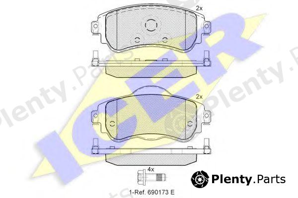  ICER part 182027 Brake Pad Set, disc brake