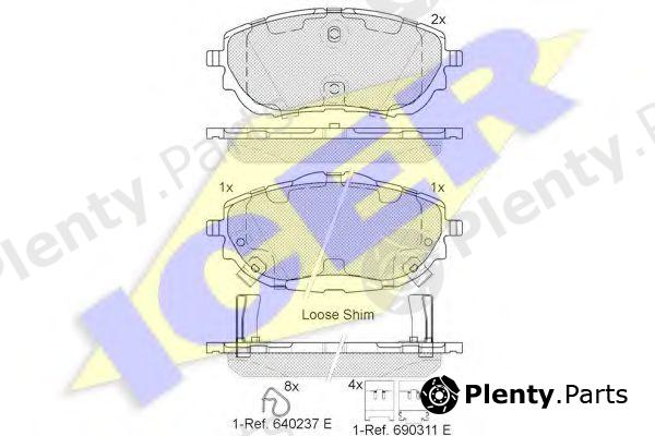  ICER part 182129 Brake Pad Set, disc brake