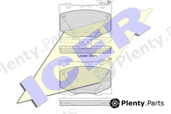  ICER part 182184 Brake Pad Set, disc brake