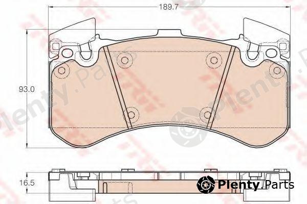  TRW part GDB1976 Brake Pad Set, disc brake