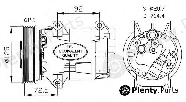  NRF part 32208 Compressor, air conditioning