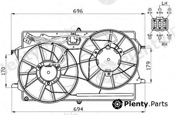  NRF part 47453 Fan, radiator