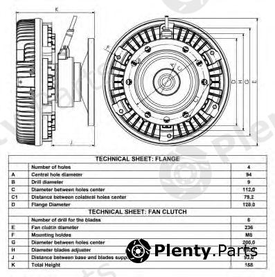  NRF part 49002 Clutch, radiator fan