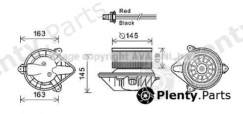  AVA QUALITY COOLING part RT8583 Electric Motor, interior blower