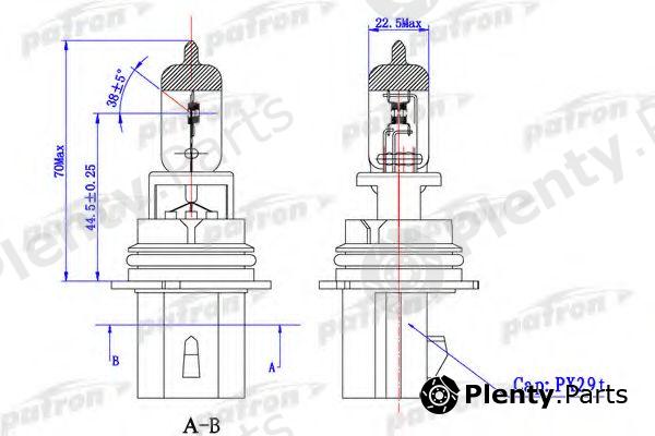  PATRON part PLHB5-65/55 (PLHB56555) Bulb, spotlight; Bulb, headlight; Bulb, fog light; Bulb, headlight; Bulb, spotlight; Bulb, fog light