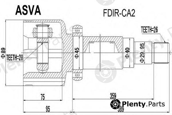  ASVA part FDIRCA2 Joint Kit, drive shaft
