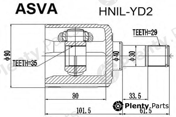  ASVA part HNILYD2 Joint Kit, drive shaft