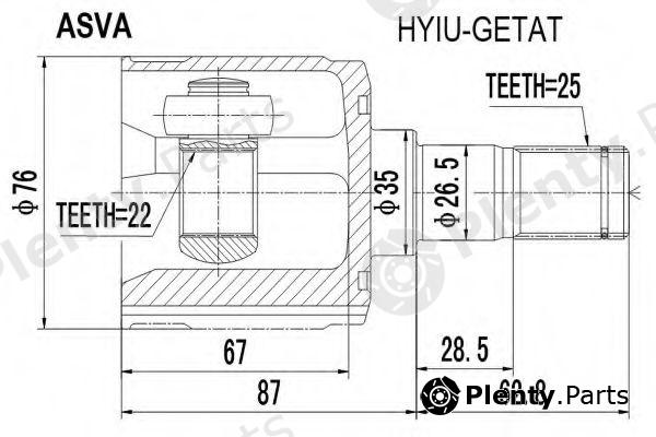  ASVA part HYIU-GETAT (HYIUGETAT) Replacement part