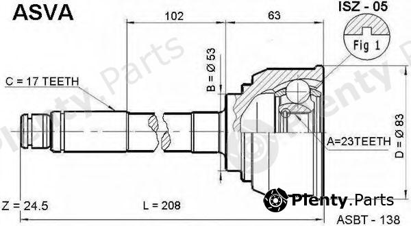  ASVA part ISZ05 Replacement part