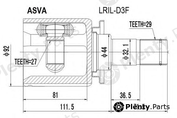  ASVA part LRILD3F Joint Kit, drive shaft