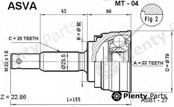 ASVA part MT04 Joint Kit, drive shaft