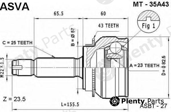  ASVA part MT35A43 Replacement part