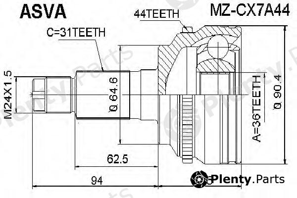  ASVA part MZCX7A44 Joint Kit, drive shaft