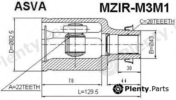  ASVA part MZIRM3M1 Joint Kit, drive shaft
