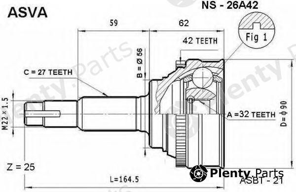  ASVA part NS26A42 Joint Kit, drive shaft