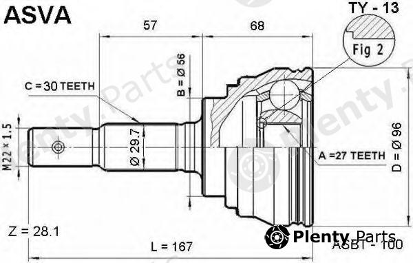  ASVA part TY-13 (TY13) Joint Kit, drive shaft