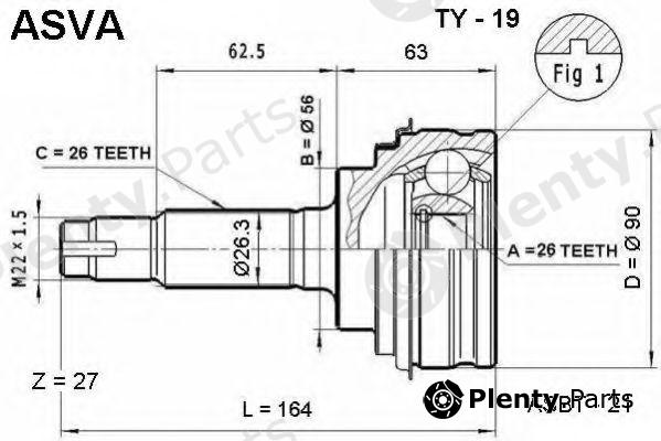  ASVA part TY19 Replacement part