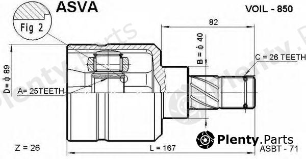  ASVA part VOIL850 Replacement part