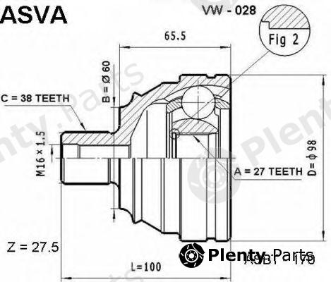  ASVA part VW028 Replacement part