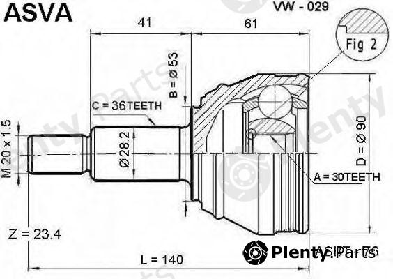  ASVA part VW029 Replacement part